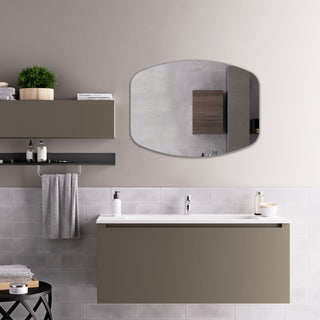 CHLOE's Reflection Verical/Horizontal Hanging Squared-Oval Frameless Wall Mirror