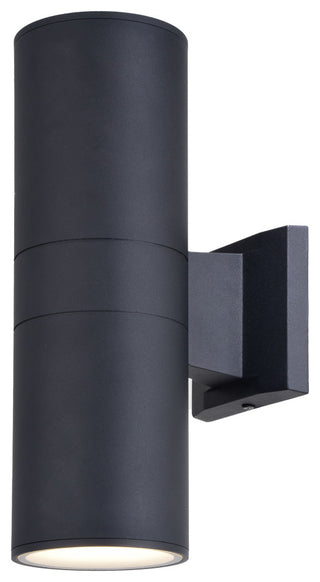 Chiasso Aluminum Integrated LED Black Outdoor Wall Lantern with Up Down Lighting
