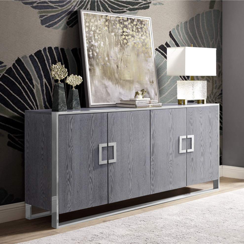 Ori Sideboard, 4 Doors, Ash Grey