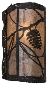 8 Wide Whispering Pines Left Wall Sconce