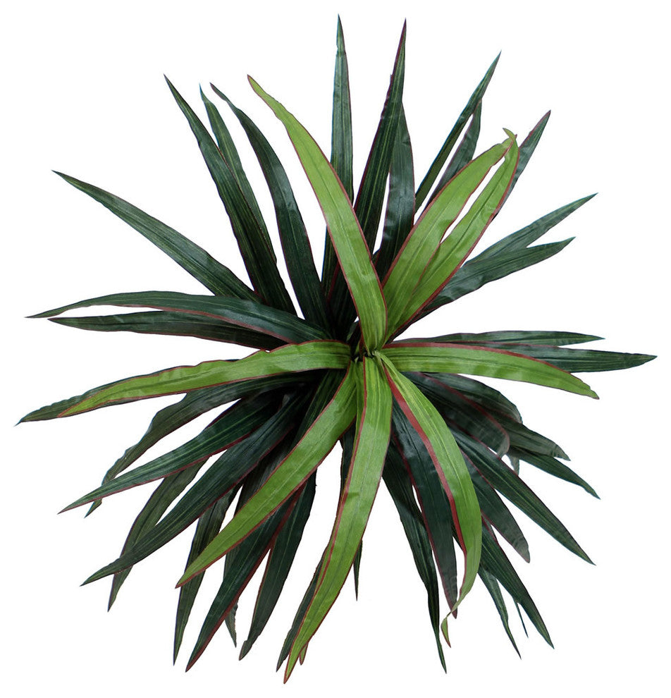 Vickerman TBU1140-06 4' Artificial Marginata Bush, Black Plastic Pot