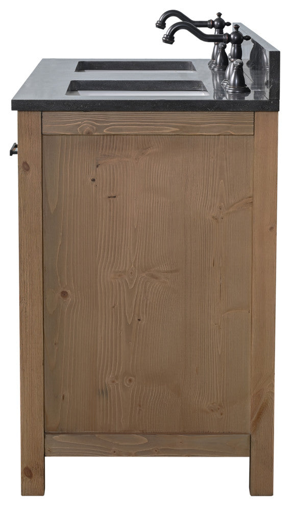 Jasper 54" Bathroom Vanity, Textured Natural, Blue Limestone