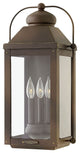 Hinkley Anchorage Large Wall Mount Lantern, Light Oiled Bronze