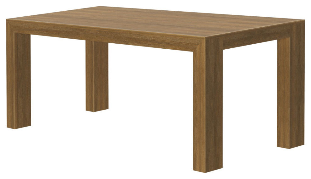 Modern Rectangular Dining Table, 72in / 1830mm, Pecan Wirebrush