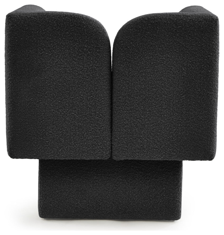 Marcel Boucle Fabric Upholstered Chair, Black, Chair
