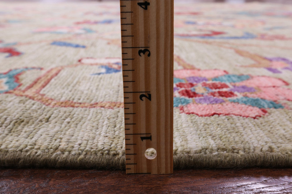 Handmade Turkish Oushak Wool Rug 8' 10" X 11' 7" - Q12668
