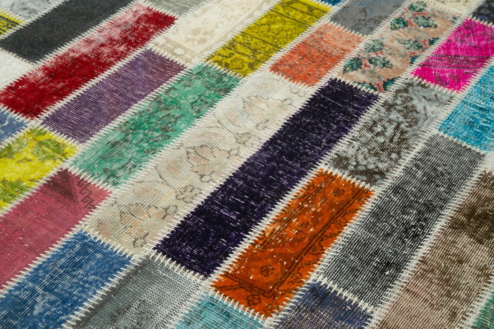 Rug N Carpet - Hand-Knotted Oriental 6' 2" x 8' 2" Wool Patchwork Area Rug