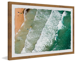 "Crashing Waves" Framed Painting Print, 36"x24"