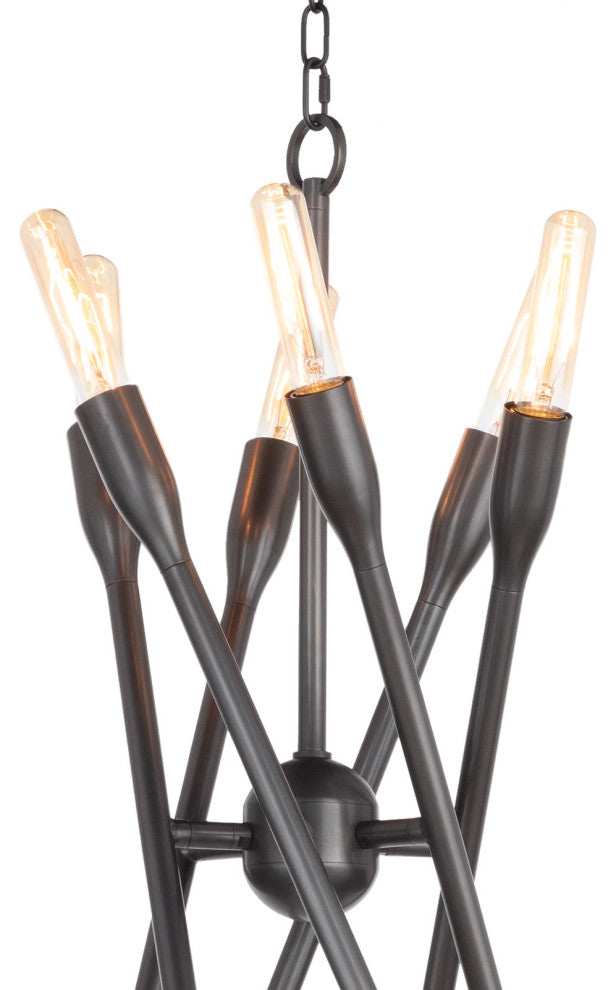 Regina Andrew Cobra Chandelier Large, Natural Brass, Bronze