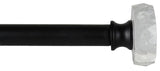 3/4" Diameter Cut Crystal Disc Drapery Rod, Black, 84"-120"