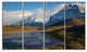 Beautiful View of Torres del Paine, Beach Canvas Wall Art, 48"x28", 4 Panels