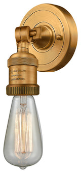Bare Bulb 1-Light Sconce, Brushed Brass