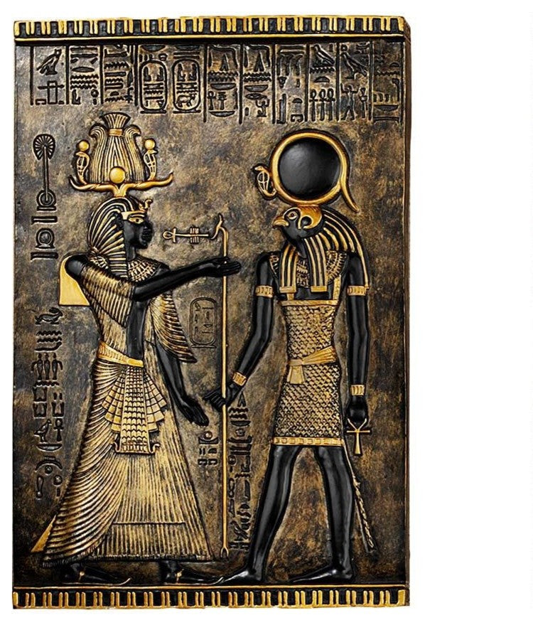 Ancient Egyptian Horus Wall Decor Temple Stele Plaque