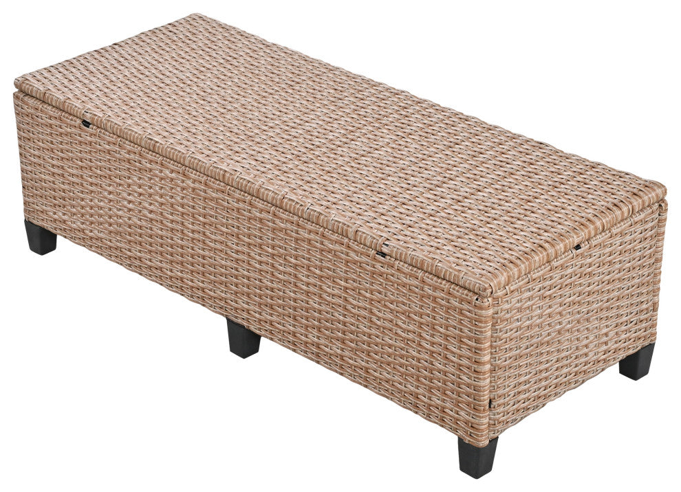 5-Piece Outdoor Wicker Patio Sofa Set, Brown