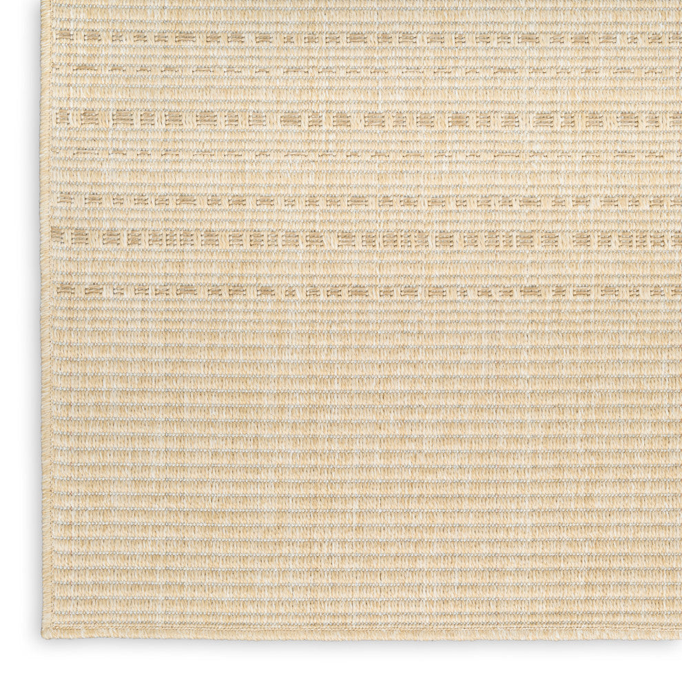 Nourison Tulum 5'3" x 7' Cream Outdoor Rug