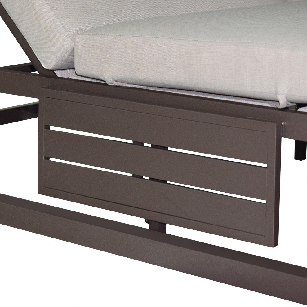 Outdoor Rectangular Patio Daybed, Beige