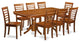 9-Piece Dining Room Set, Table, Leaf and 8 Chairs Without Cushion