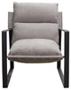 Miller Sling Accent Chair in Grey Fabric w/ Black Powder Coated Metal Frame...