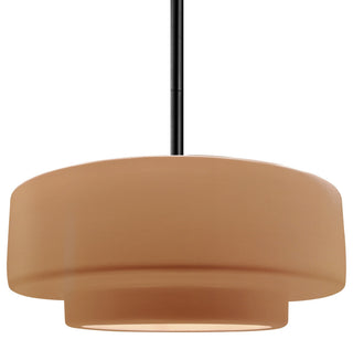 Radiance Medium Tier Pendant, Adobe Frame, Black Metal, LED, Rigid Stem Kit