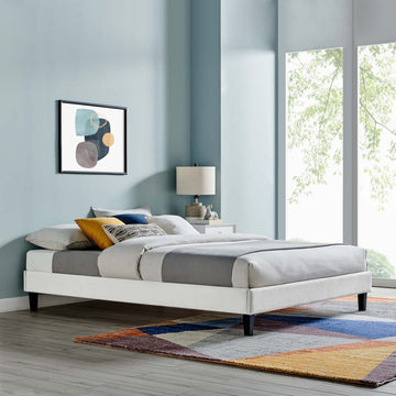 Reign Full Performance Velvet Platform Bed Frame - Light Gray Mod-6265-Lgr