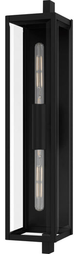 Dale Two Light Outdoor Wall Lantern in Matte Black