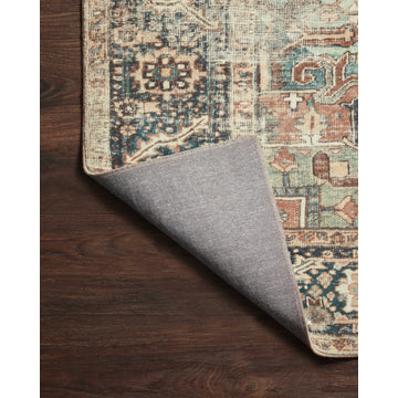 Margot Oriental Terracotta/Lagoon Area Rug, 7''6"x9''6"
