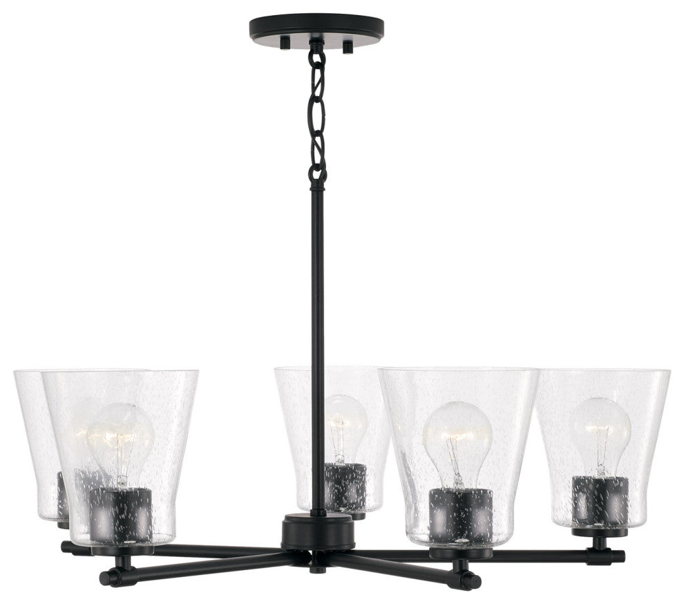 Capital Lighting 446951-533 Baker 5 Light 27"W Chandelier - Brushed Nickel