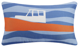 Lobster Cove Boat Digital Printed Pillow