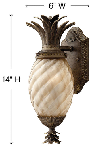 Plantation Mini Outdoor Wall Sconce, Pearl Bronze