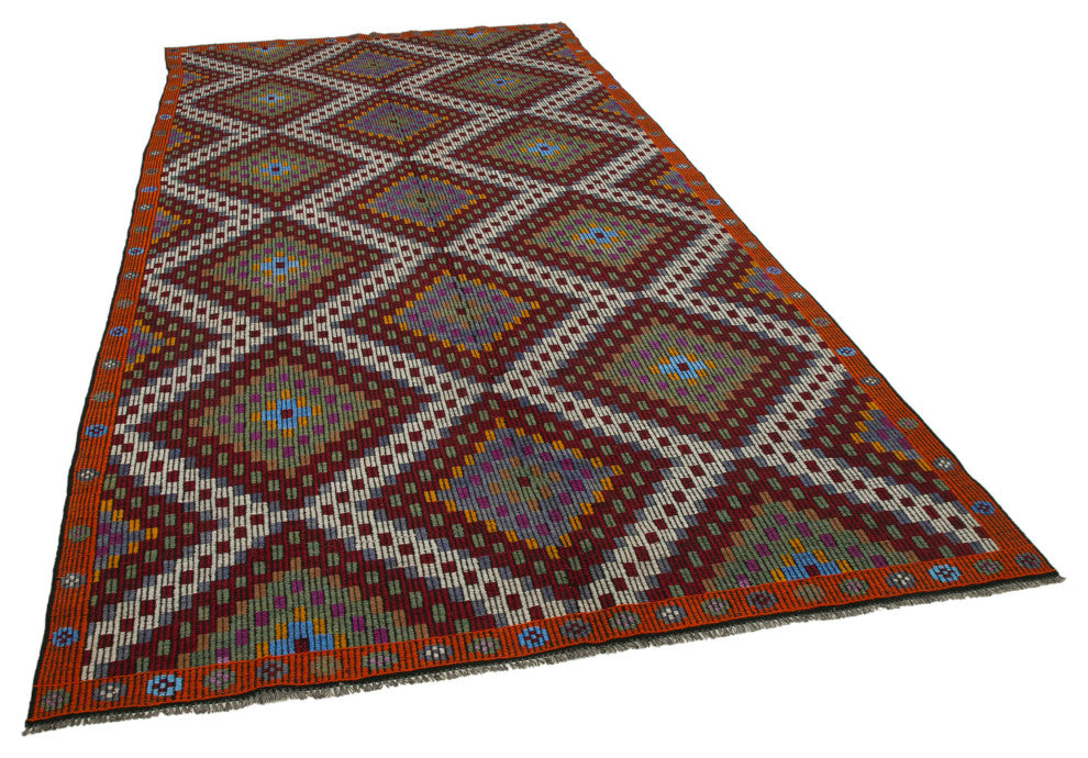 Rug N Carpet - Hand-knotted Turkish 6' 2'' x 11' 7'' Antique Wool Kilim Rug