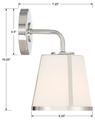 Crystorama Lighting Group FUL-911 Fulton 10" Tall Bathroom Sconce - Antique