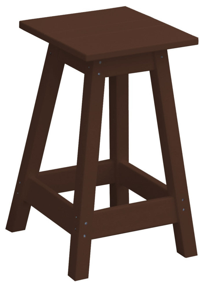 Poly Lumber Bar Stool, Tudor Brown, Dining Height, Square
