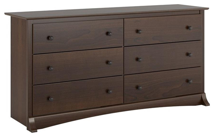 Prepac Fremont Espresso 6 Drawer Dresser