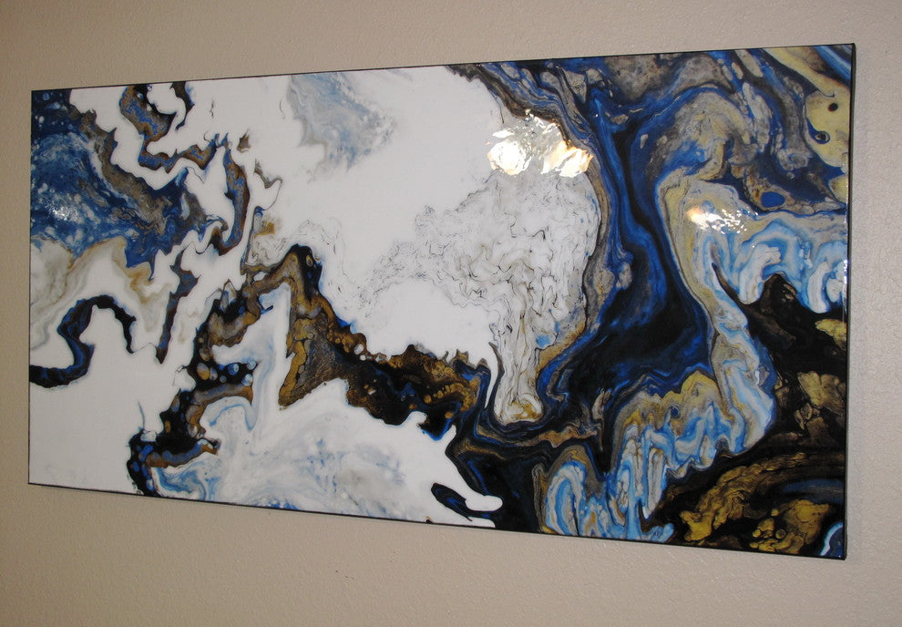 Contemporary Modern Resin Coated Limited Edition Painting 60"x30" by Eloisexxx