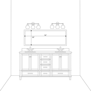 Ellis Framed Wall Mirror, Satin Nickel, 20"x54"