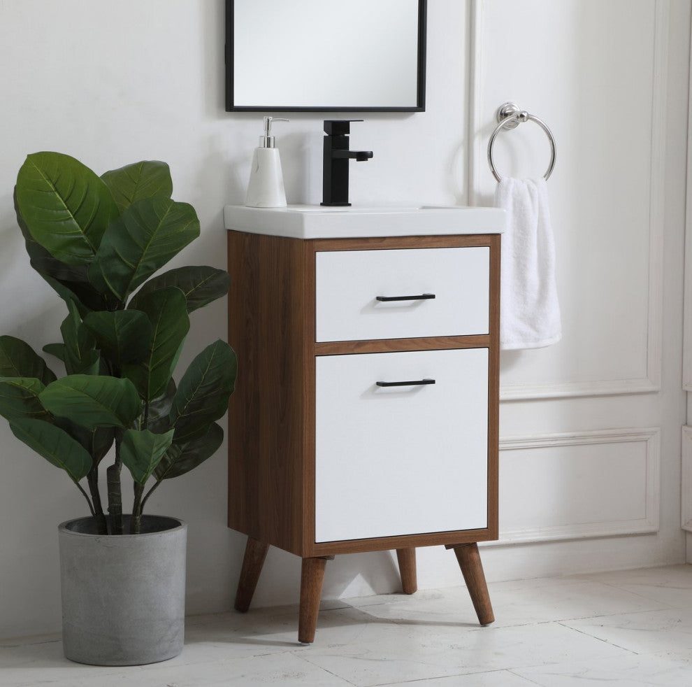 Beatrice 18" Bathroom Vanity, Matte White