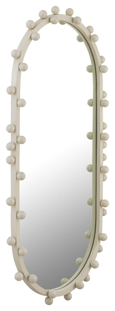 TOV Furniture Bubbles Ivory Large Oval Wall Mirror