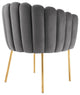 Sanna Channel Tufted Performance Velvet Armchair, Gray