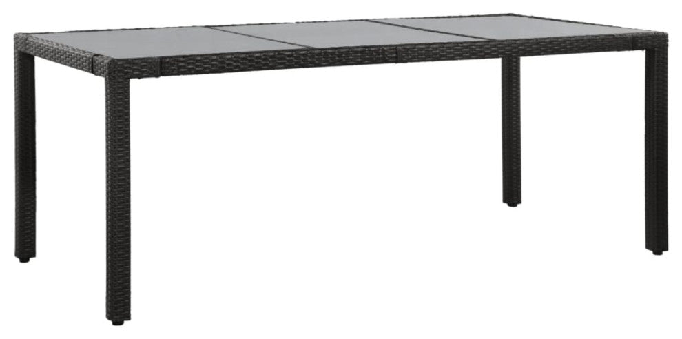 Vidaxl 9 Piece Outdoor Dining Set Poly Rattan Black