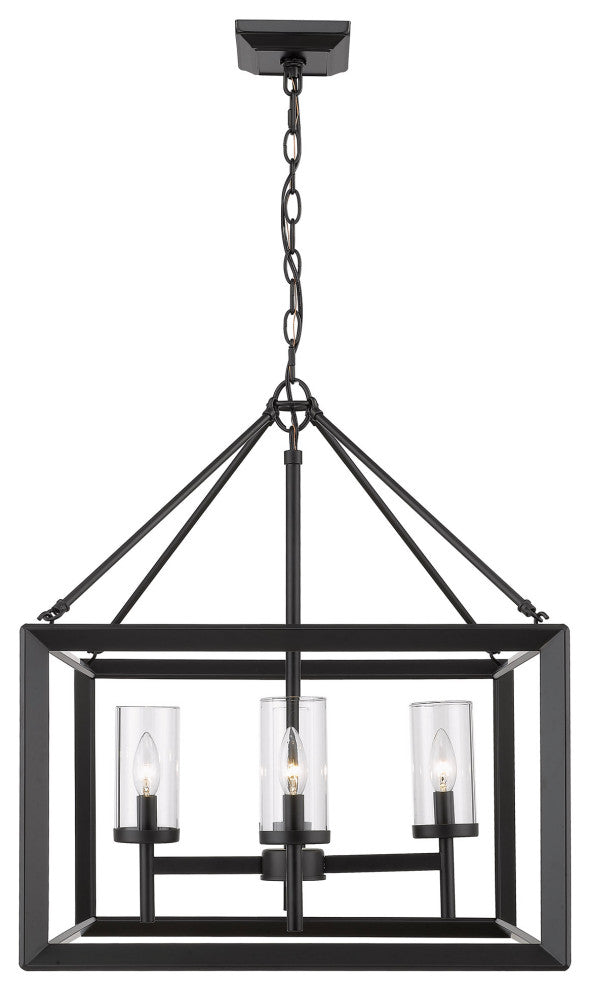 Golden Lighting 2073-4 Smyth 4 Light 21"W Taper Candle Style - Natural White