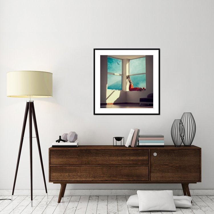 "Room With A View" Framed Digital Print by Ambra, 38"x38"