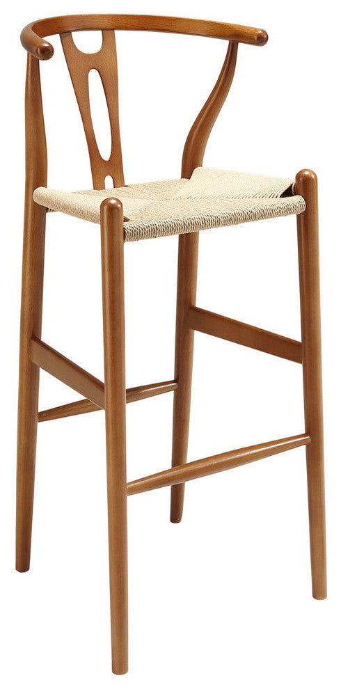 Modern Contemporary Dining Kitchen Wood Wood Bar Stool Walnut