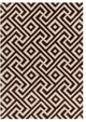 Davin Contemporary Area Rug, Brown and Cream, 5'x7'