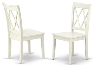 3 Pc Dining Set, Linen White Table, 2 Linen White Chairs, Linen White