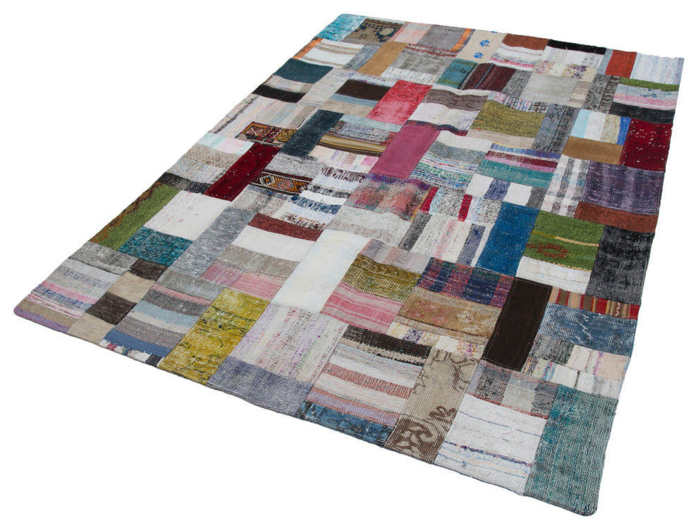 Rug N Carpet - Handmade Anatolian 5' 8'' x 7' 10'' Rustic Patchwork Kilim Rug