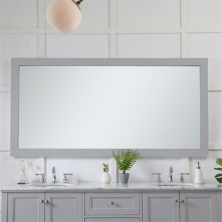 Elegant Decor Aqua 36" x 72" Wood Frame Bathroom Mirror in Gray