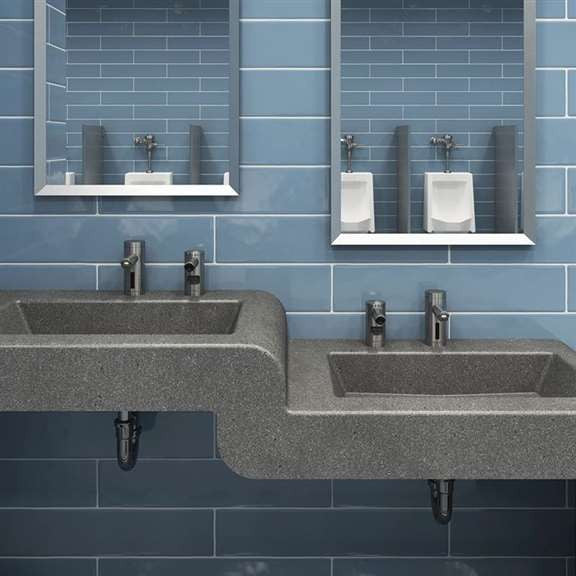 Fontana Brushed Nickel Dual Automatic Commercial Sensor Faucet, Soap Dispenser