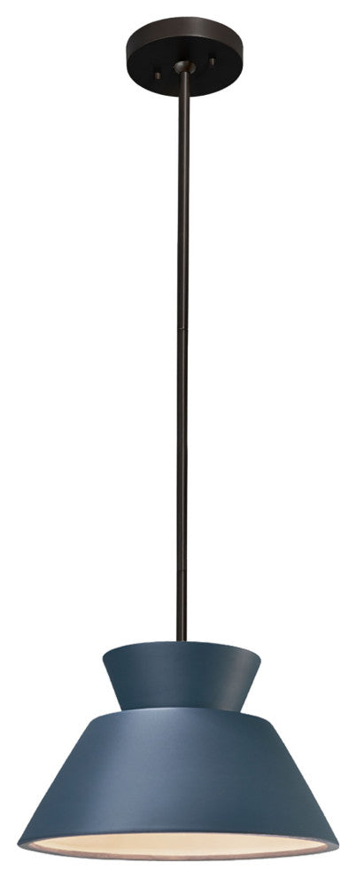 Trapezoid 1-Light Pendant, Midnight Sky, Matte Black, Integrated LED