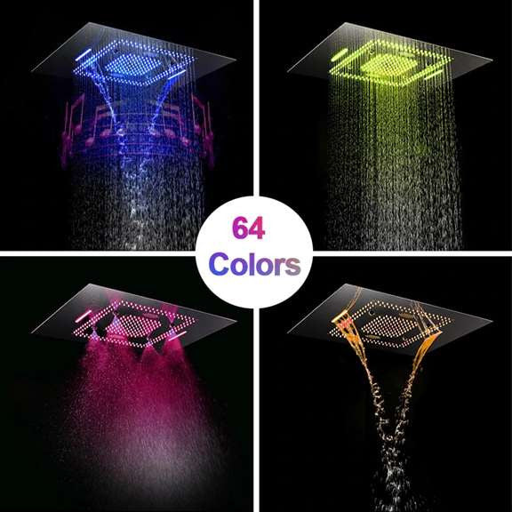 Fontana Toulouse Phone Controlled Stainless Steel LED Smart Music Rainfall