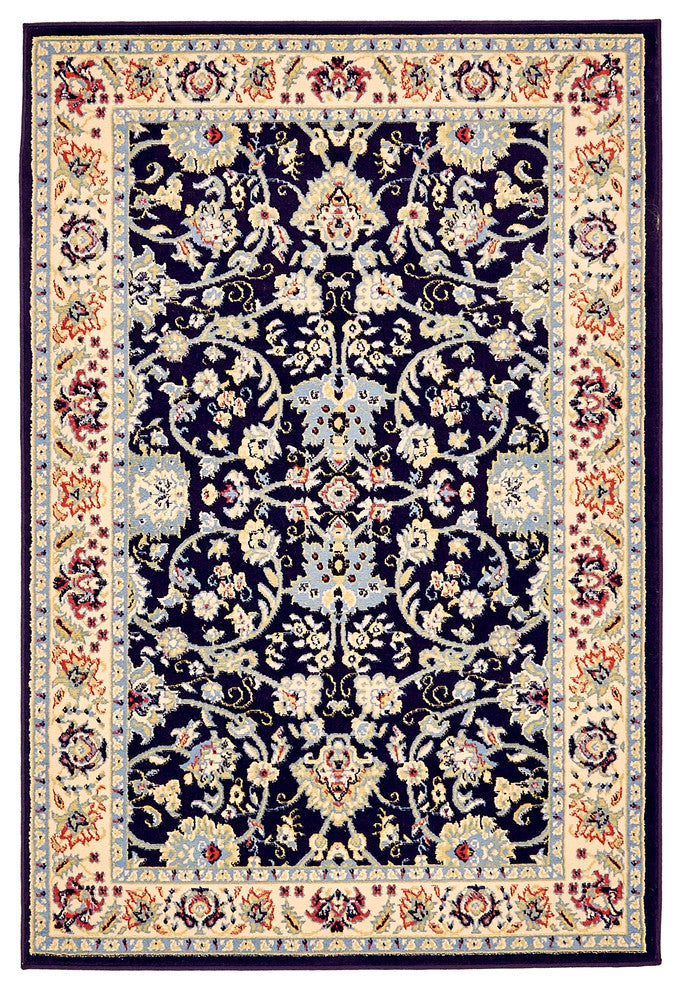 Unique Loom Navy Blue Washington Sialk Hill 4' 0 x 6' 0 Area Rug